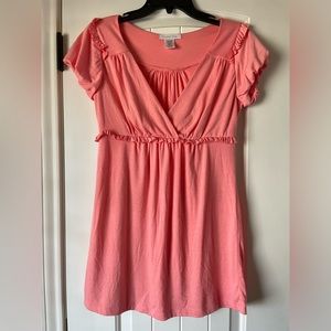 Charlotte Russe pink ruffle top, size S